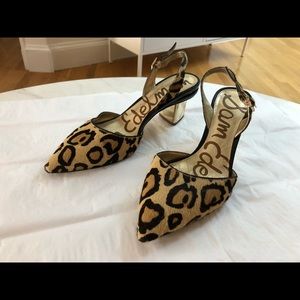 Sam Edelman Leopard-Print Carol Slingback Pumps